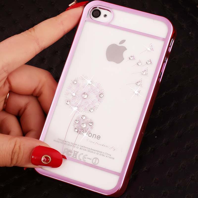 iPhone 4/4s Foncé Difficile Or Protection Violet Coque