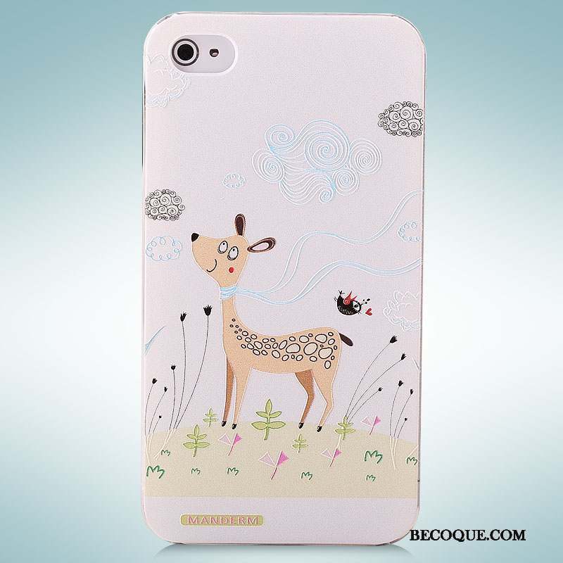 iPhone 4/4s Rose Étui Peinture Coque De Téléphone Dessin Animé Tendance