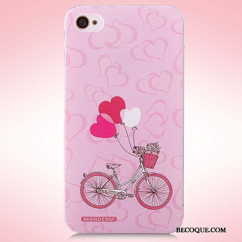 iPhone 4/4s Rose Étui Peinture Coque De Téléphone Dessin Animé Tendance