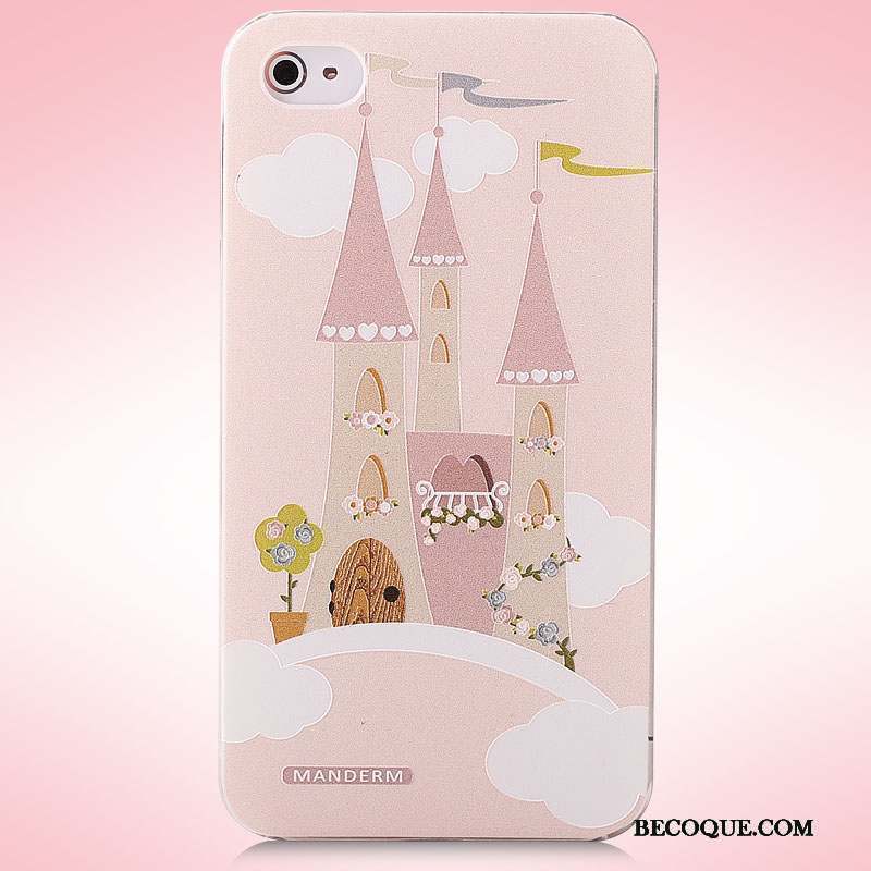 iPhone 4/4s Rose Étui Peinture Coque De Téléphone Dessin Animé Tendance