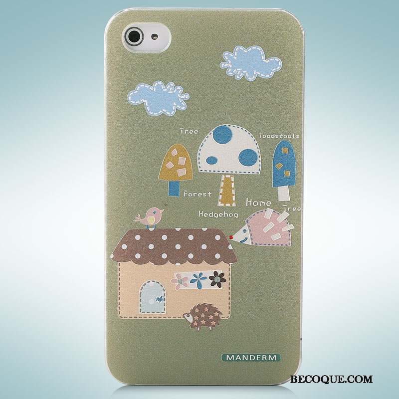 iPhone 4/4s Rose Étui Peinture Coque De Téléphone Dessin Animé Tendance