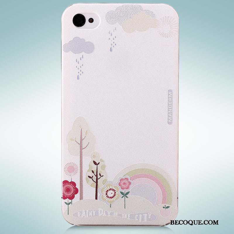 iPhone 4/4s Rose Étui Peinture Coque De Téléphone Dessin Animé Tendance