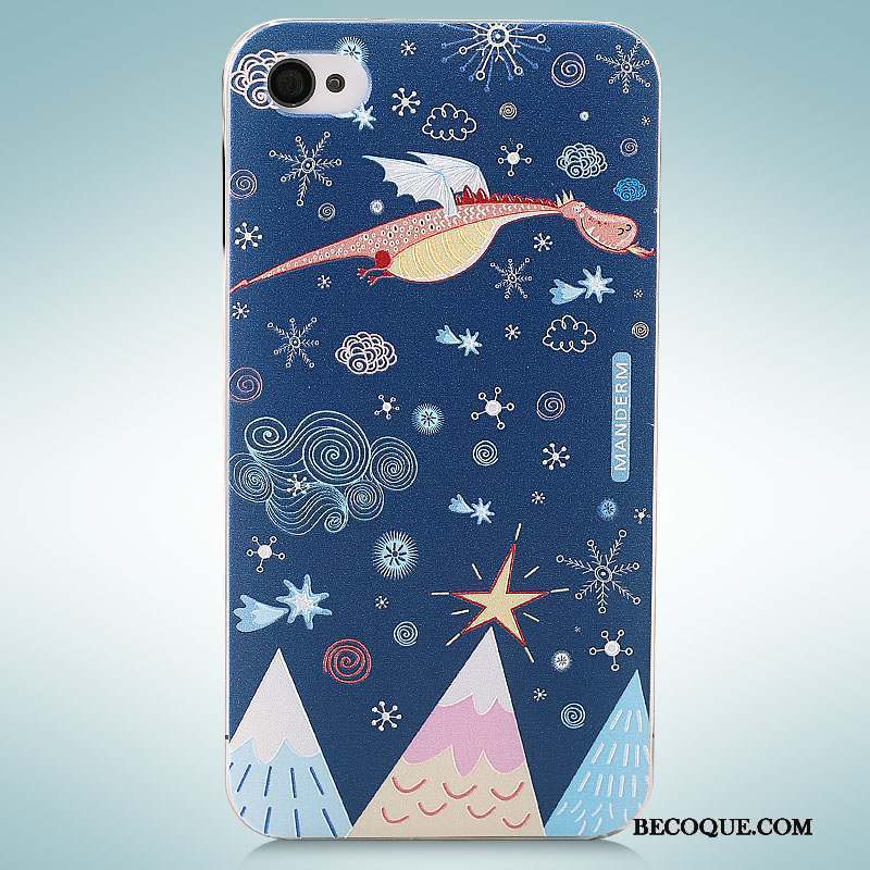 iPhone 4/4s Rose Étui Peinture Coque De Téléphone Dessin Animé Tendance