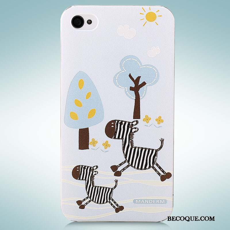 iPhone 4/4s Rose Étui Peinture Coque De Téléphone Dessin Animé Tendance