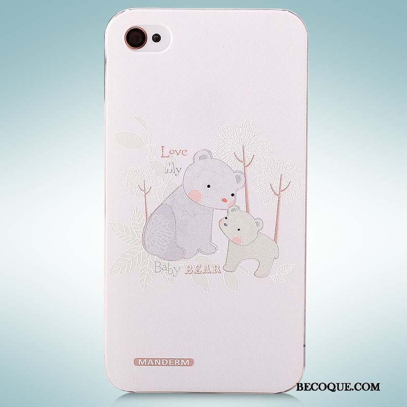 iPhone 4/4s Rose Étui Peinture Coque De Téléphone Dessin Animé Tendance