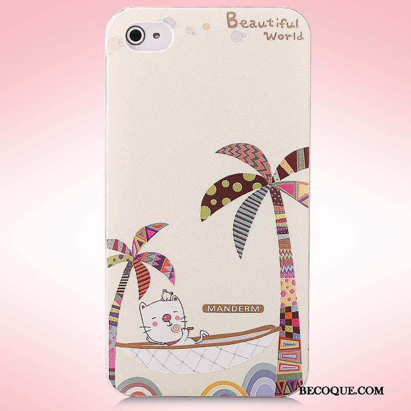 iPhone 4/4s Rose Étui Peinture Coque De Téléphone Dessin Animé Tendance