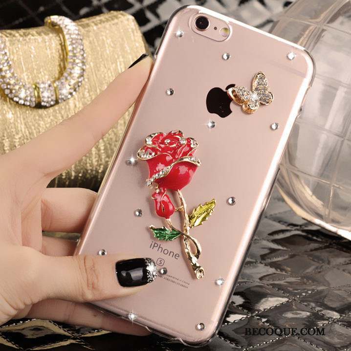 iPhone 4/4s Étui Téléphone Portable Protection Tendance Rose Coque