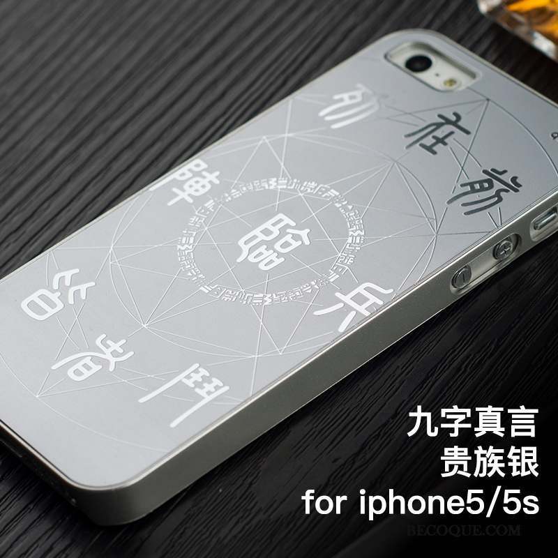 iPhone 5/5s Argent Coque De Téléphone Téléphone Portable Étui Créatif Métal