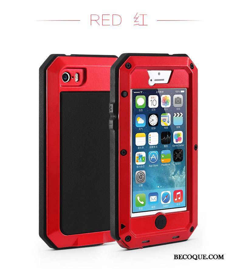 iPhone 5/5s Coque De Téléphone Armure Protection Border Métal Étui