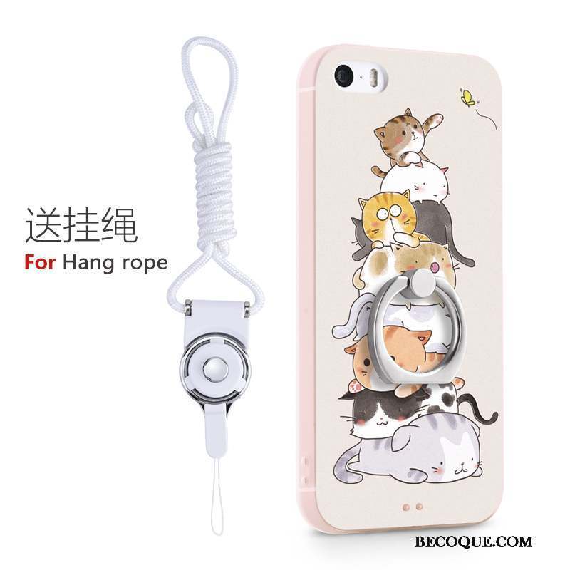 iPhone 5/5s Coque De Téléphone Tendance Silicone Support Dessin Animé Charmant