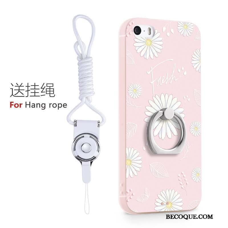 iPhone 5/5s Coque De Téléphone Tendance Silicone Support Dessin Animé Charmant