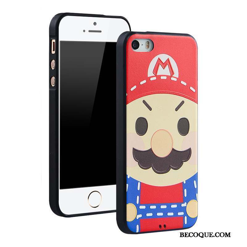 iPhone 5/5s Coque Dessin Animé Incassable Silicone Bleu Ornements Suspendus Fluide Doux