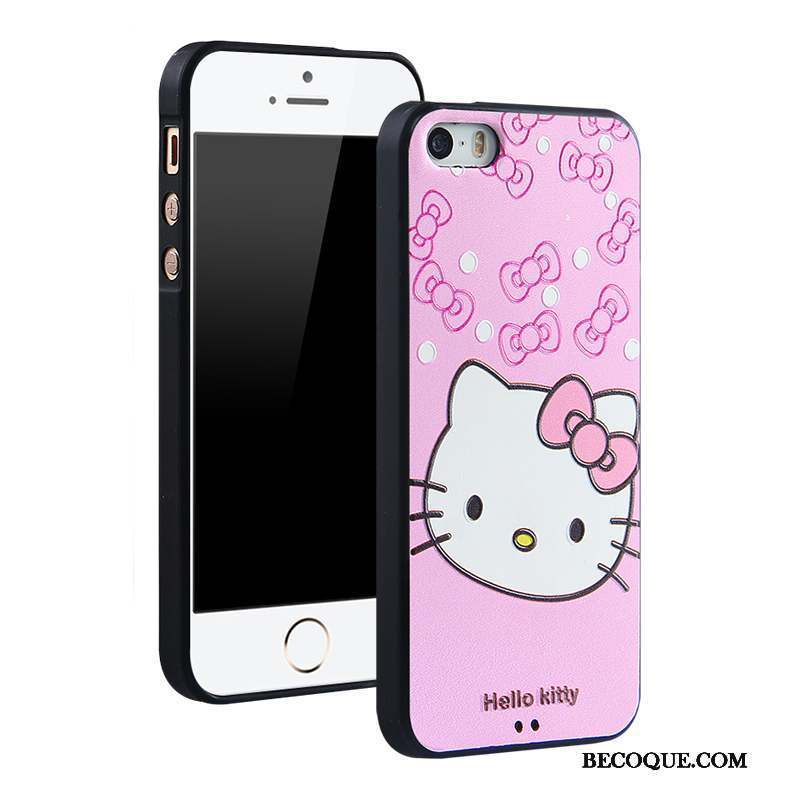 iPhone 5/5s Coque Dessin Animé Incassable Silicone Bleu Ornements Suspendus Fluide Doux