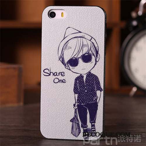 iPhone 5/5s Coque Silicone Blanc Tendance Protection Créatif Nouveau