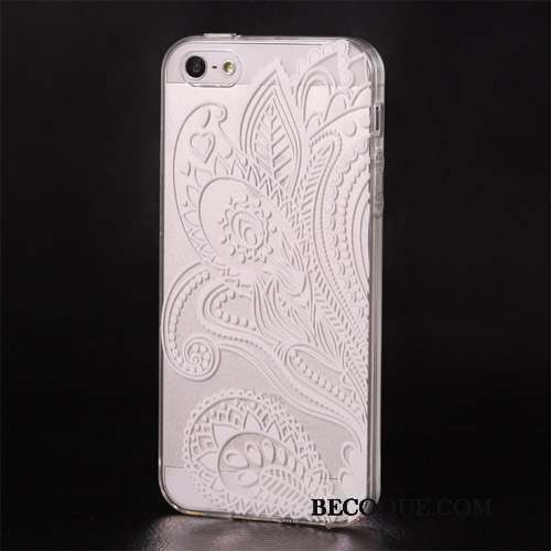 iPhone 5/5s Coque Silicone Blanc Tendance Protection Créatif Nouveau