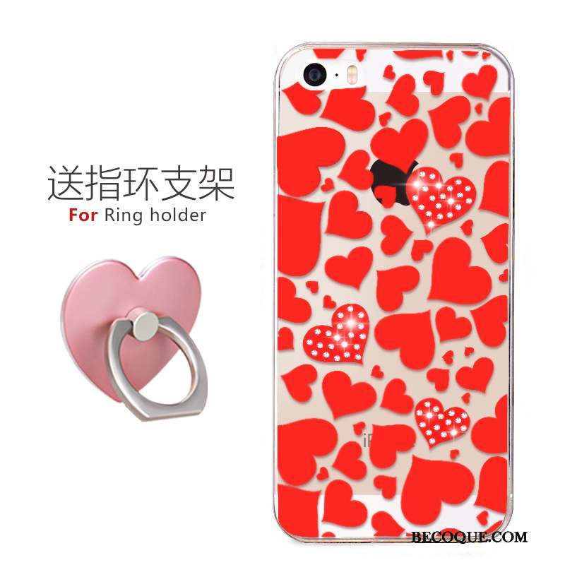 iPhone 5/5s Coque Tendance Noir Simple Silicone Dessin Animé Super Mignon