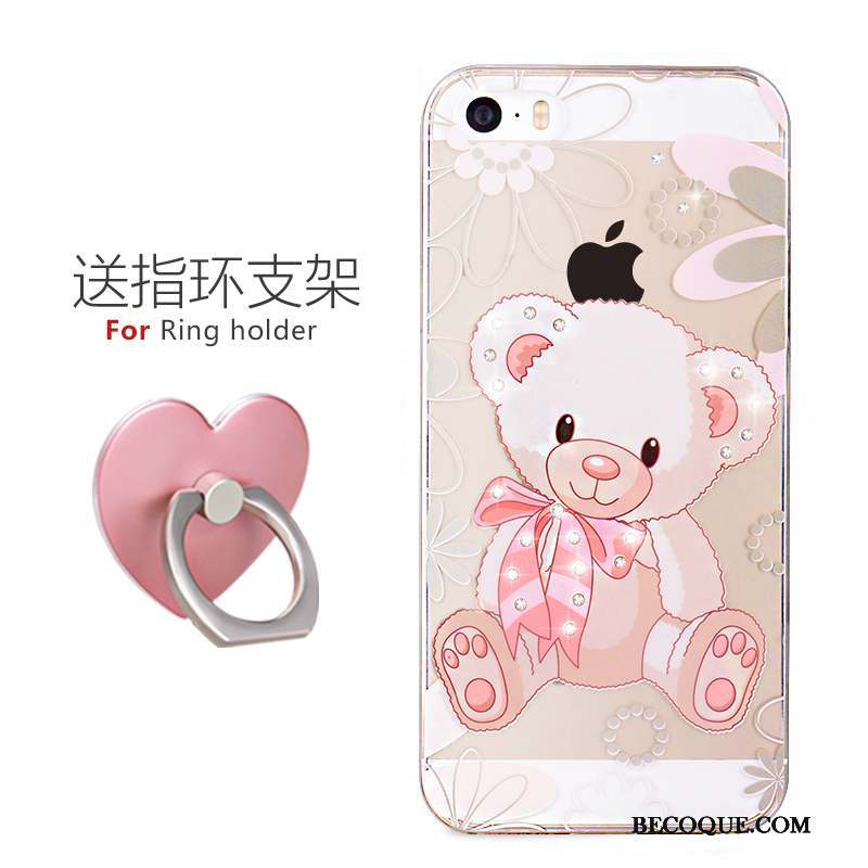 iPhone 5/5s Coque Tendance Noir Simple Silicone Dessin Animé Super Mignon