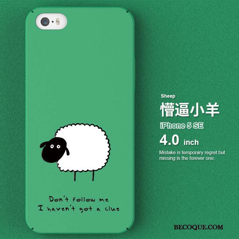 iPhone 5/5s Coque Tout Compris Dessin Animé Difficile Vert Incassable