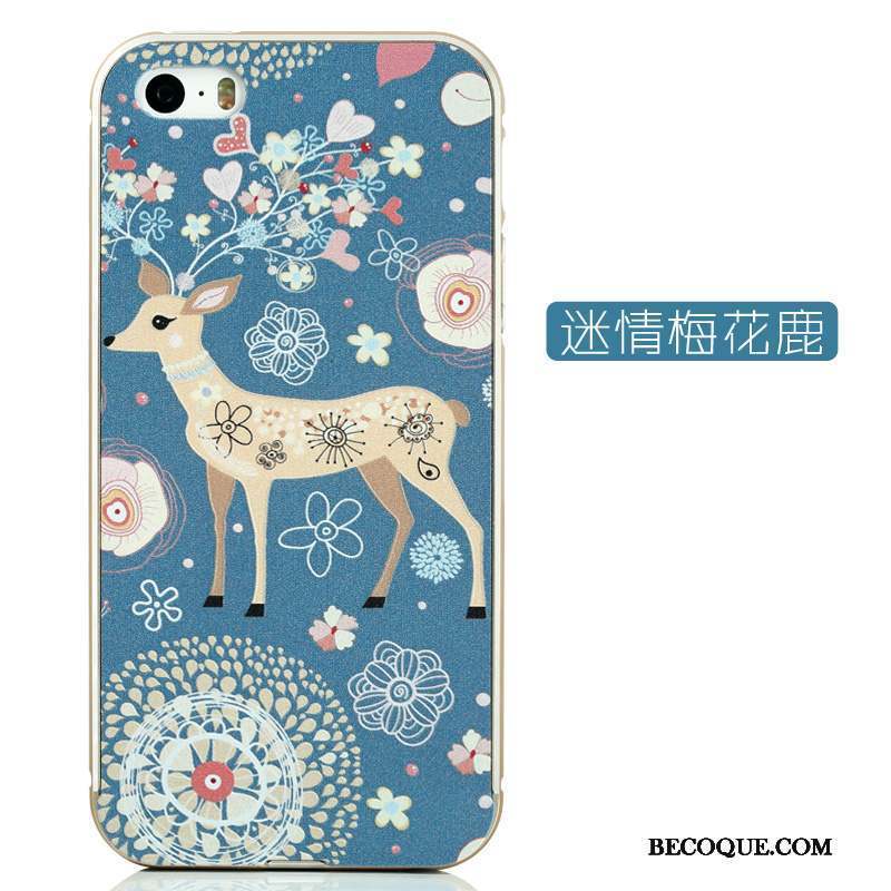 iPhone 5/5s Coque Tout Compris Incassable Dessin Animé Gaufrage Violet Métal