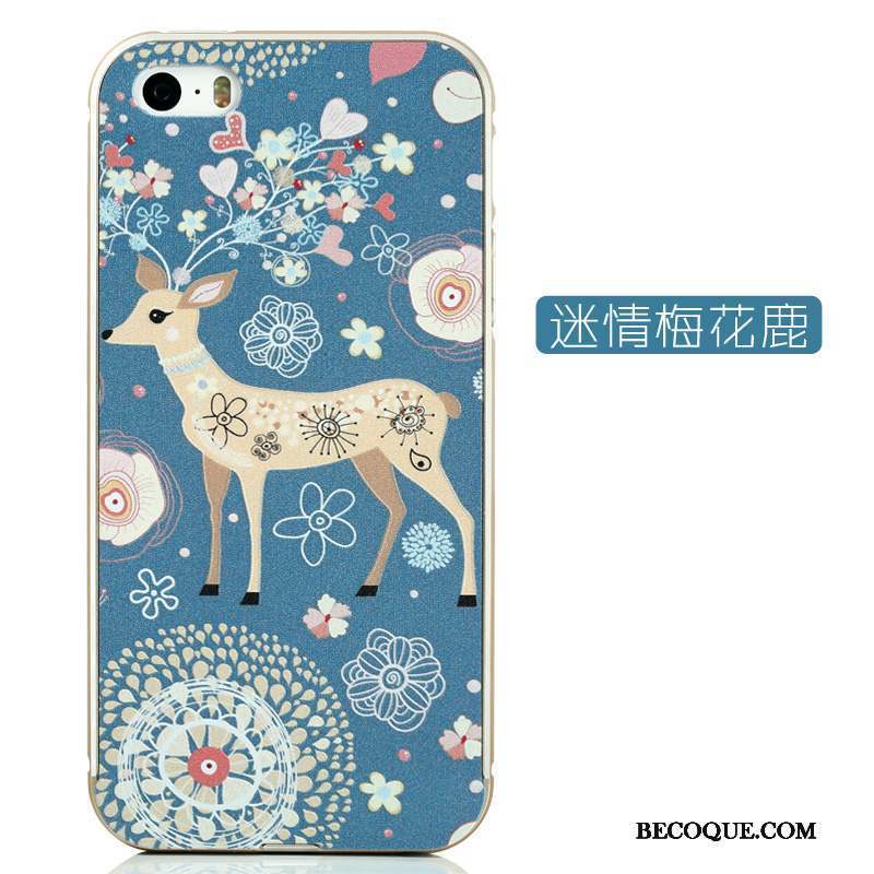 iPhone 5/5s Coque Tout Compris Incassable Dessin Animé Gaufrage Violet Métal