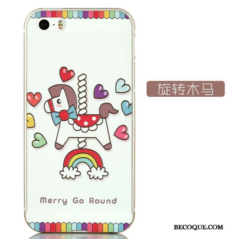 iPhone 5/5s Coque Tout Compris Incassable Dessin Animé Gaufrage Violet Métal