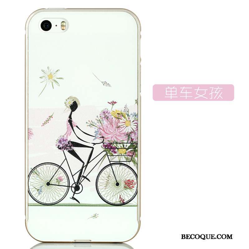 iPhone 5/5s Coque Tout Compris Incassable Dessin Animé Gaufrage Violet Métal