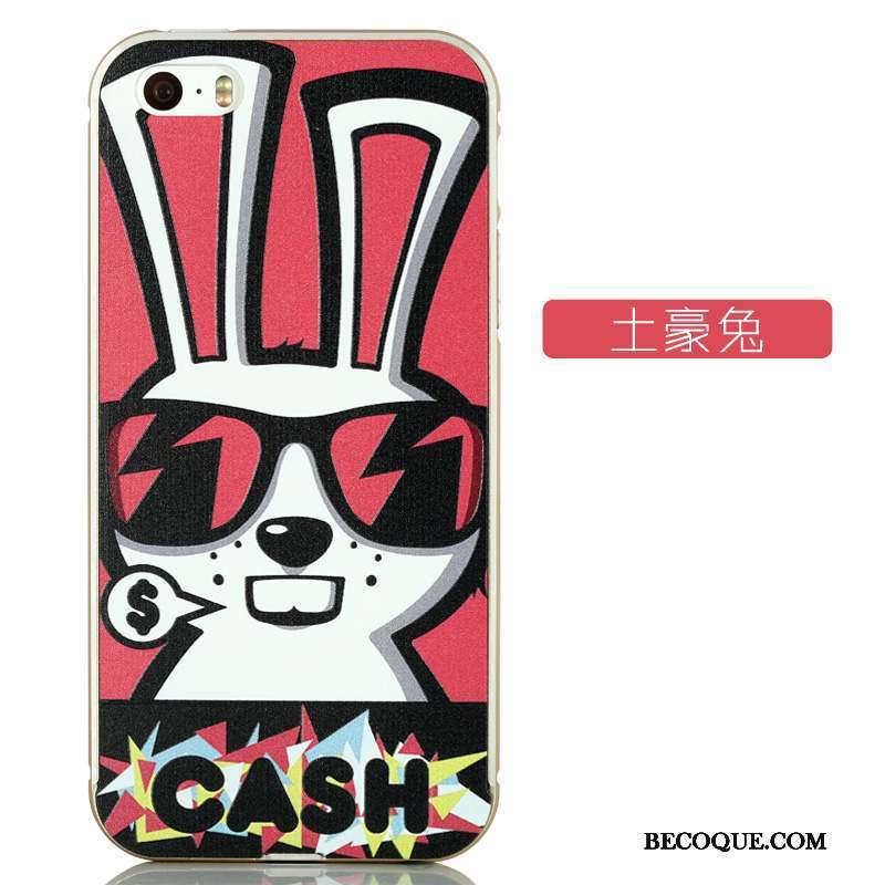 iPhone 5/5s Coque Tout Compris Incassable Dessin Animé Gaufrage Violet Métal