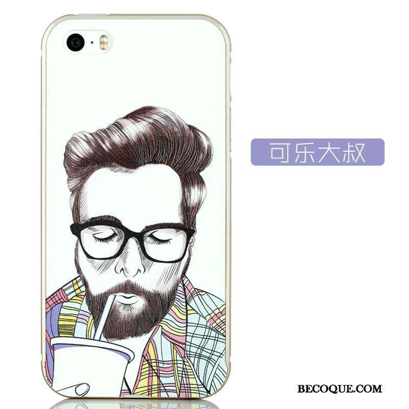 iPhone 5/5s Coque Tout Compris Incassable Dessin Animé Gaufrage Violet Métal