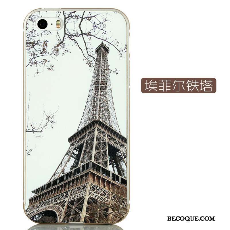 iPhone 5/5s Coque Tout Compris Incassable Dessin Animé Gaufrage Violet Métal