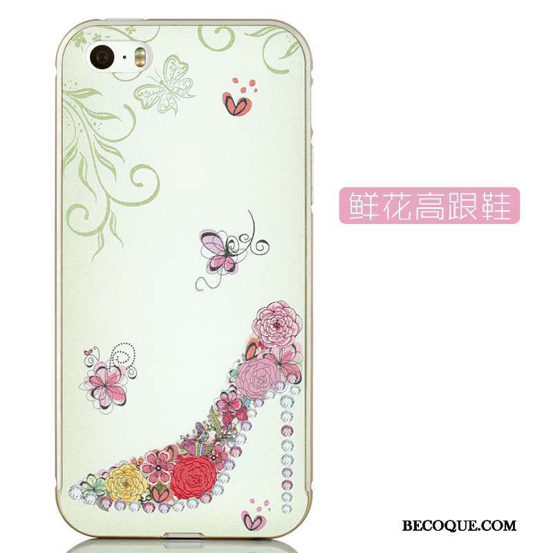 iPhone 5/5s Coque Tout Compris Incassable Dessin Animé Gaufrage Violet Métal