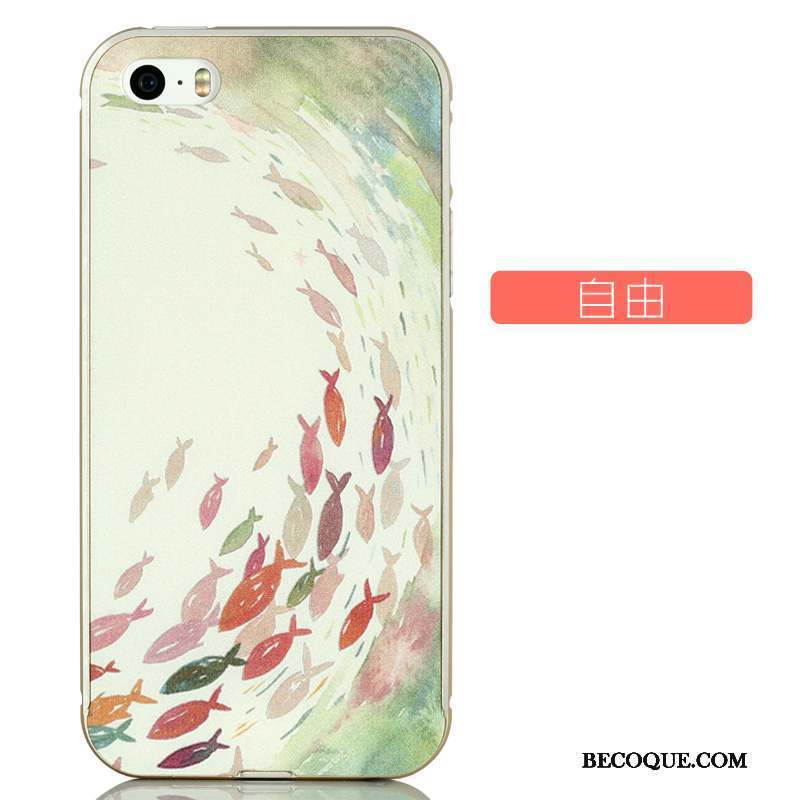 iPhone 5/5s Coque Tout Compris Incassable Dessin Animé Gaufrage Violet Métal