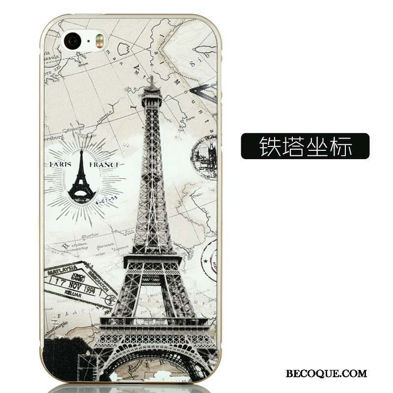 iPhone 5/5s Coque Tout Compris Incassable Dessin Animé Gaufrage Violet Métal