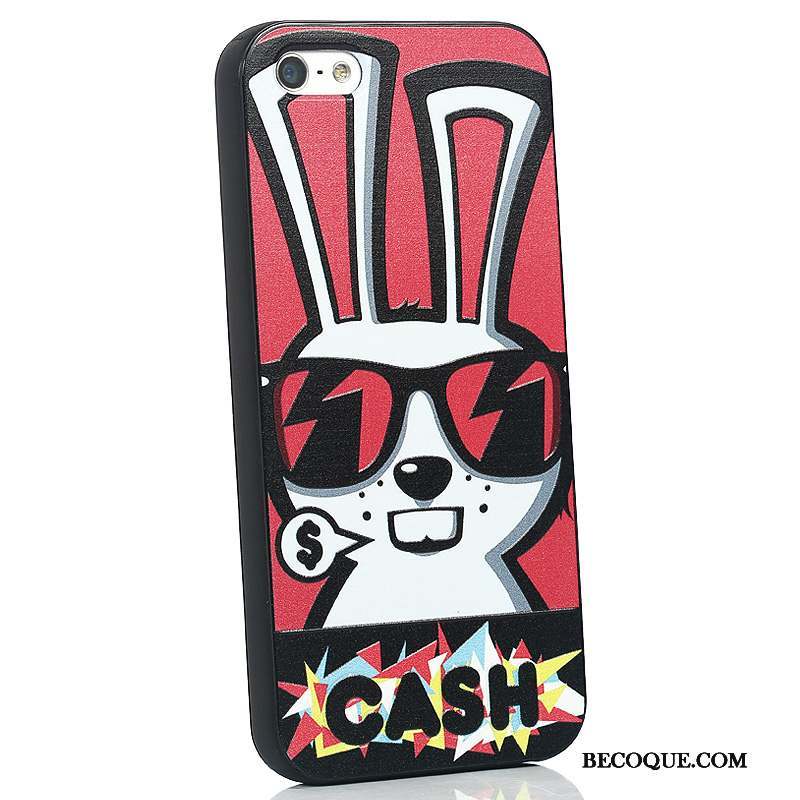 iPhone 5/5s Coque Tout Compris Protection Dessin Animé Silicone Blanc Personnalité