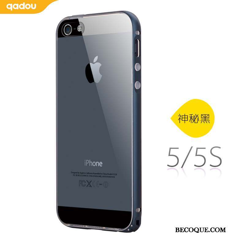 iPhone 5/5s Coque Étui De Téléphone Silicone Bleu Transparent