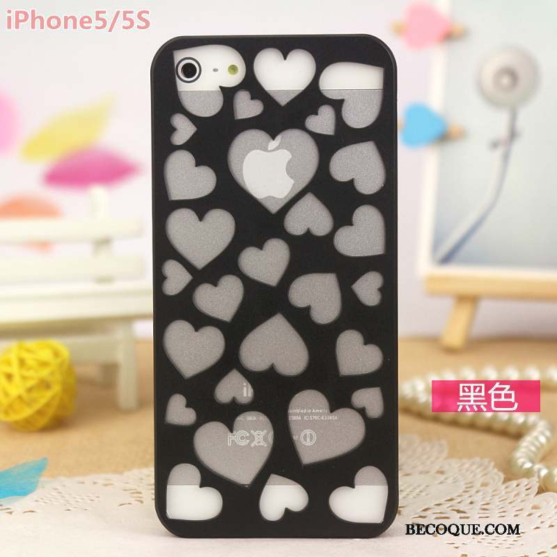 iPhone 5/5s Coque Évasé Rose Fleur Protection Étui Légères