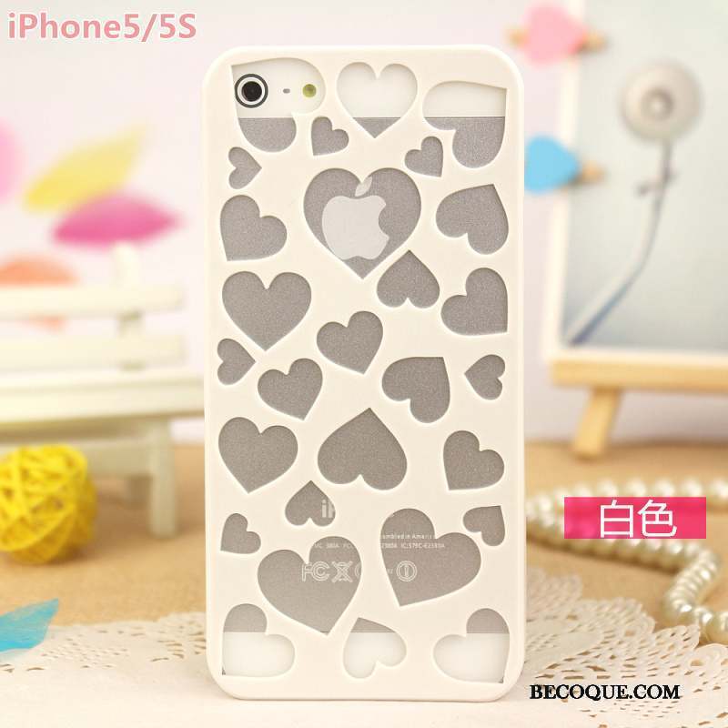 iPhone 5/5s Coque Évasé Rose Fleur Protection Étui Légères