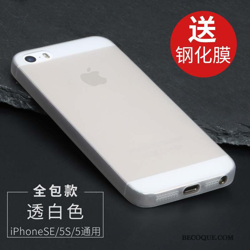 iPhone 5/5s Délavé En Daim Bleu Coque De Téléphone Transparent Étui Très Mince