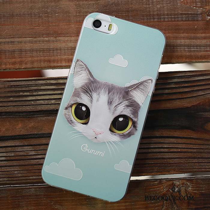 iPhone 5/5s Fluide Doux Étui Silicone Bleu Coque De Téléphone Tout Compris