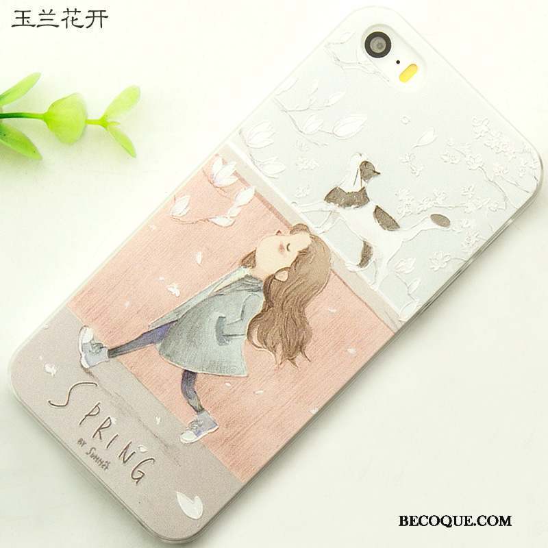 iPhone 5/5s Gaufrage Étui Dessin Animé Coque Créatif Protection