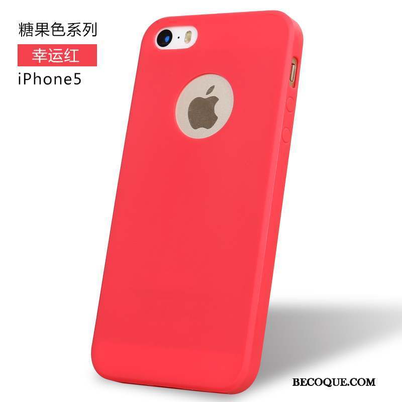 iPhone 5/5s Incassable Coque Tout Compris Fluide Doux Rouge De Téléphone