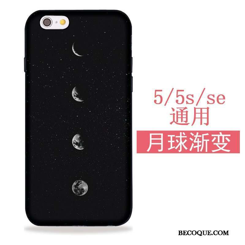 iPhone 5/5s Noir Fluide Doux Étui Silicone Coque De Téléphone