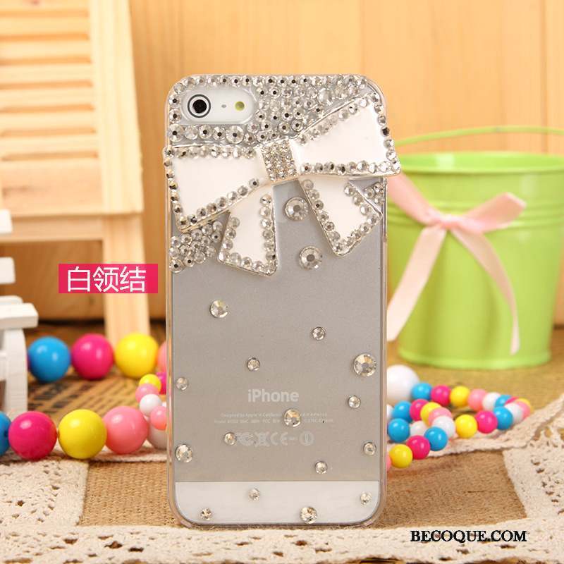 iPhone 5/5s Protection Rose Strass Étui Téléphone Portable Coque De Téléphone