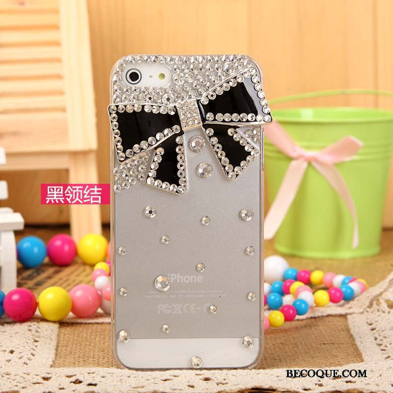 iPhone 5/5s Protection Rose Strass Étui Téléphone Portable Coque De Téléphone