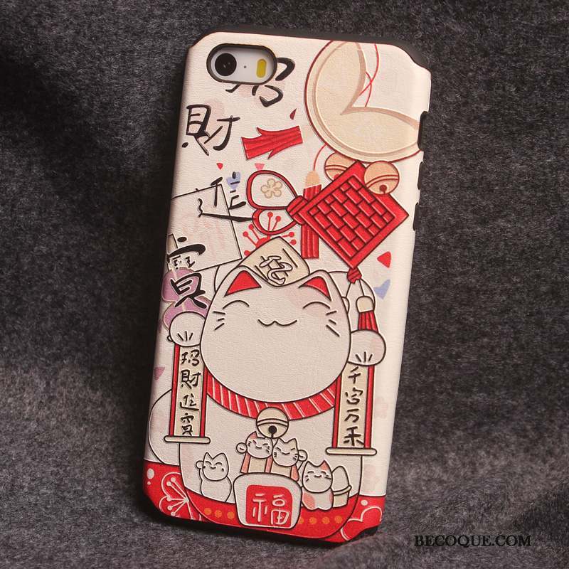 iPhone 5/5s Rose Coque De Téléphone Étui Personnalité Dessin Animé Tout Compris