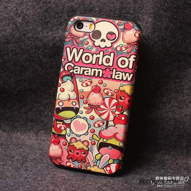 iPhone 5/5s Rose Coque De Téléphone Étui Personnalité Dessin Animé Tout Compris