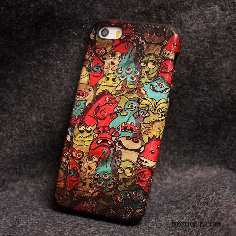 iPhone 5/5s Rose Coque De Téléphone Étui Personnalité Dessin Animé Tout Compris