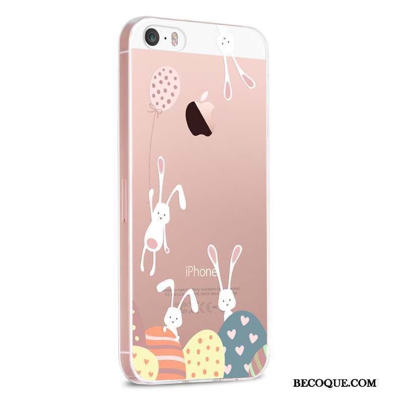 iPhone 5/5s Silicone Rose Charmant Coque De Téléphone Étui Transparent