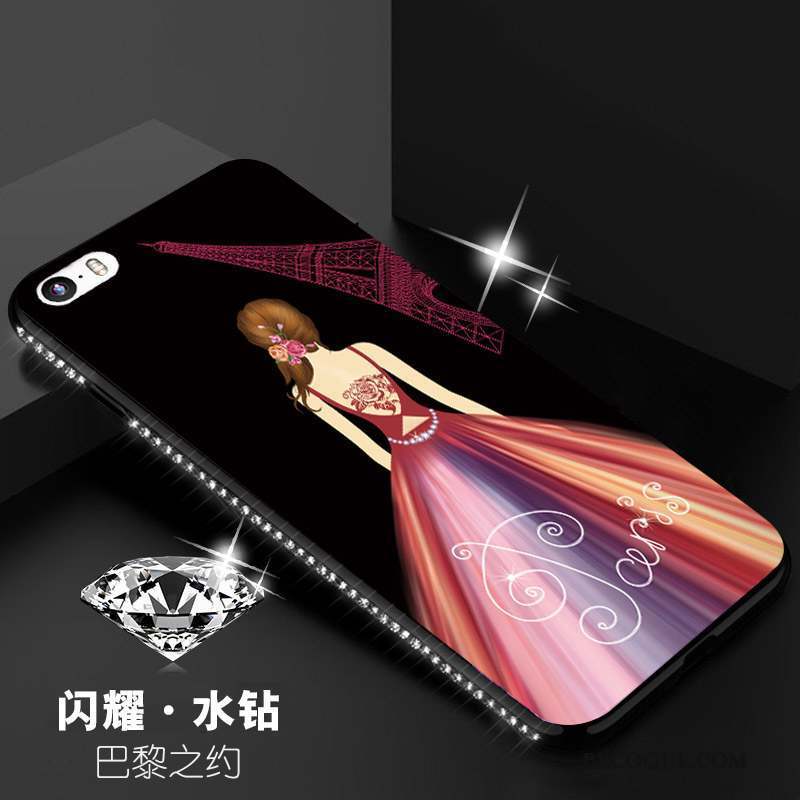 iPhone 5/5s Strass Dessin Animé Incassable Personnalité Coque De Téléphone Étui