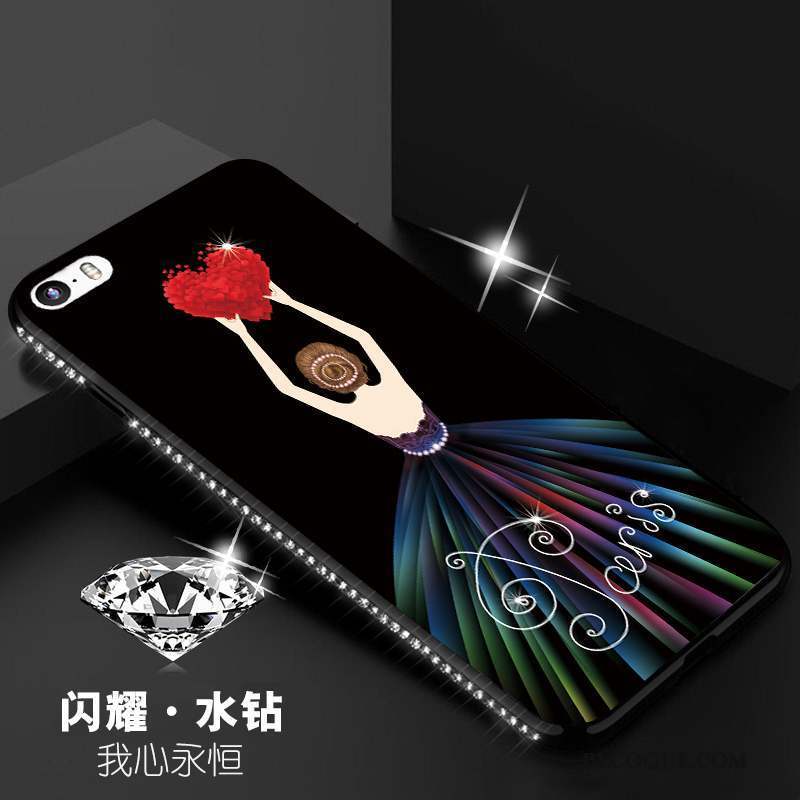 iPhone 5/5s Strass Dessin Animé Incassable Personnalité Coque De Téléphone Étui