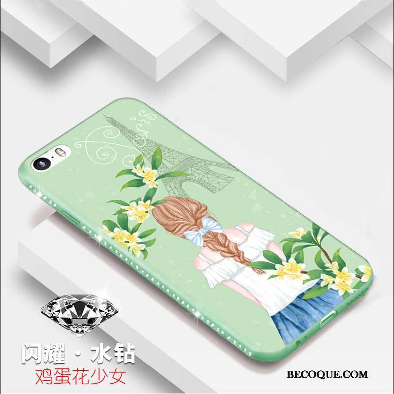 iPhone 5/5s Strass Dessin Animé Incassable Personnalité Coque De Téléphone Étui